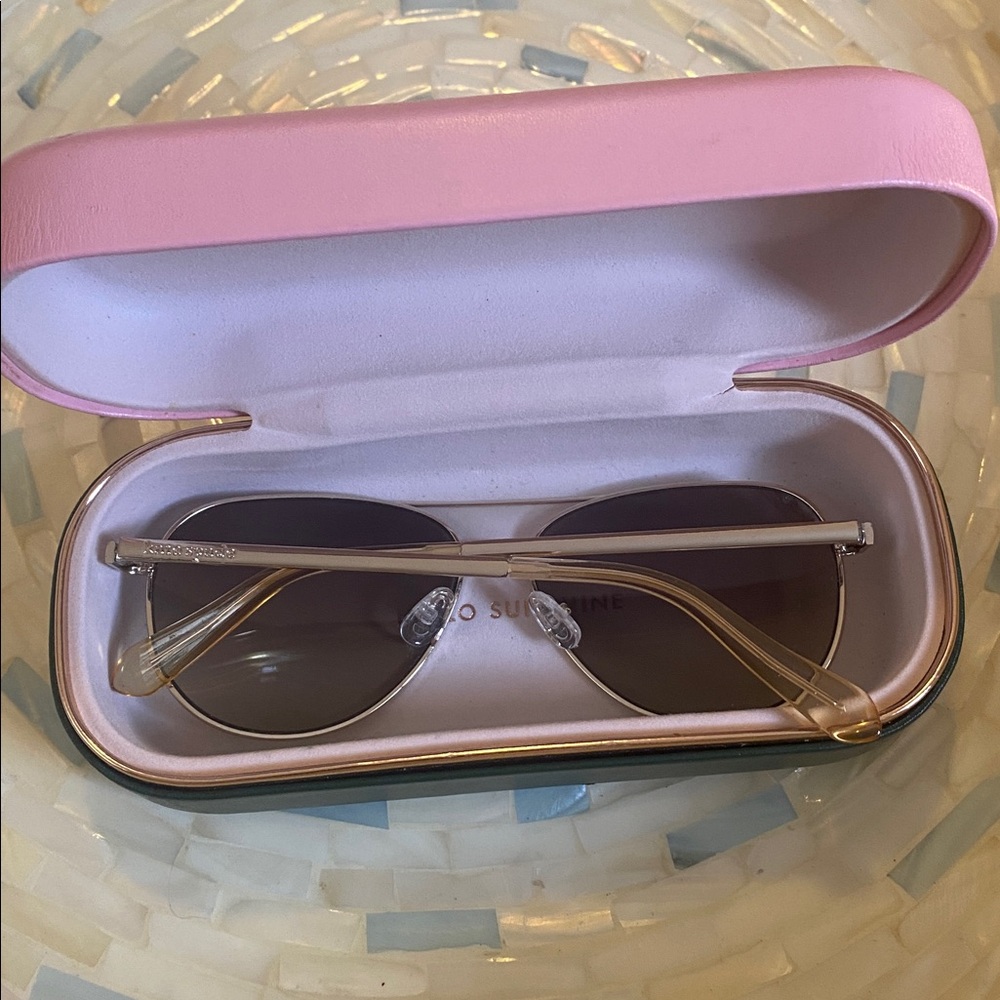 Kate Spade Women's Sunglasses Gold Black Metal Aviator Frame AVALINE2/S 0RHL HA - Picture 4 of 12